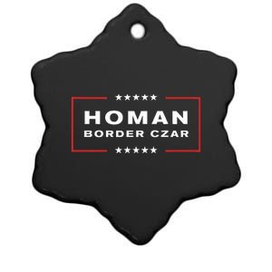 Border Czar Tom Homan Trump President Elect Maga Support Ceramic Star Ornament