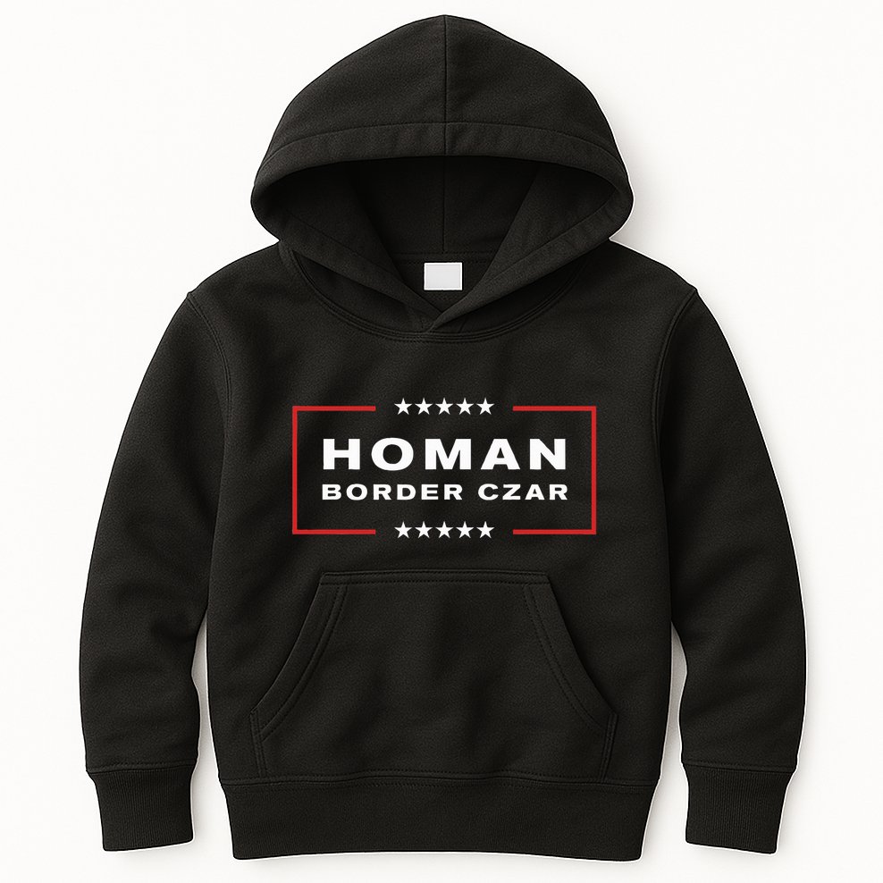 Border Czar Tom Homan Trump President Elect Maga Support Kids Hoodie