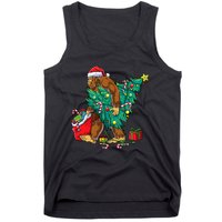 Bigfoot Christmas Tree Lights Xmas Sasquatch Lovers Tank Top