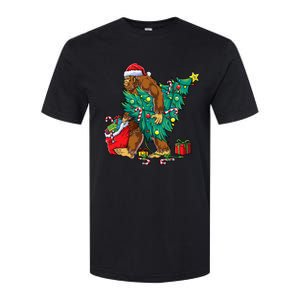 Bigfoot Christmas Tree Lights Xmas Sasquatch Lovers Softstyle CVC T-Shirt