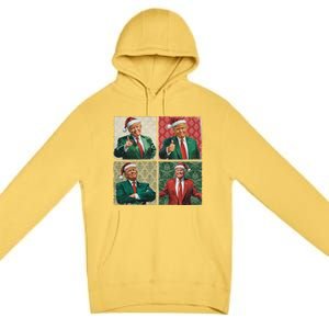 Boho Christmas Trump Happy Holidays Merry Vibes Premium Pullover Hoodie