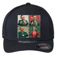 Boho Christmas Trump Happy Holidays Merry Vibes Flexfit Unipanel Trucker Cap