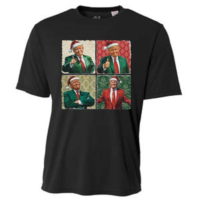 Boho Christmas Trump Happy Holidays Merry Vibes Cooling Performance Crew T-Shirt