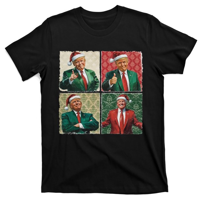 Boho Christmas Trump Happy Holidays Merry Vibes T-Shirt