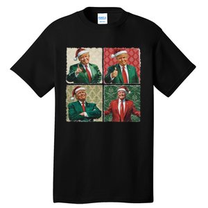 Boho Christmas Trump Happy Holidays Merry Vibes Tall T-Shirt