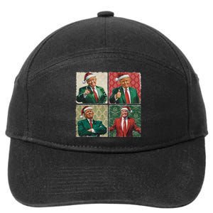 Boho Christmas Trump Happy Holidays Merry Vibes 7-Panel Snapback Hat