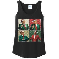 Boho Christmas Trump Happy Holidays Merry Vibes Ladies Essential Tank