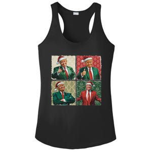 Boho Christmas Trump Happy Holidays Merry Vibes Ladies PosiCharge Competitor Racerback Tank