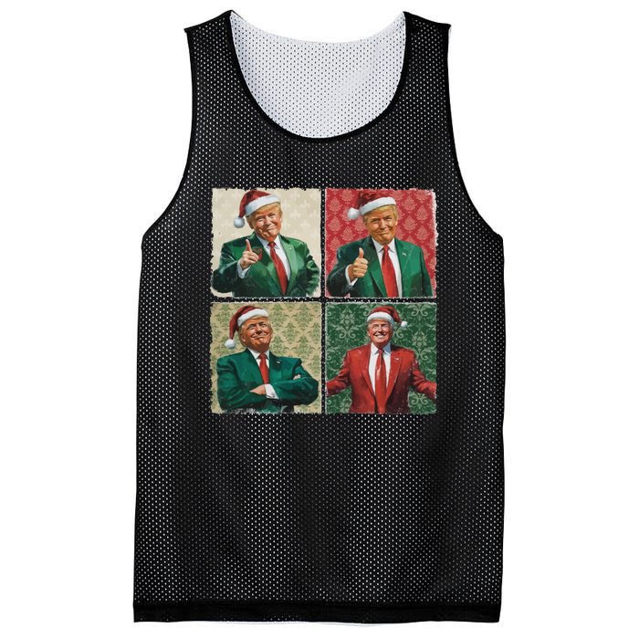 Boho Christmas Trump Happy Holidays Merry Vibes Mesh Reversible Basketball Jersey Tank