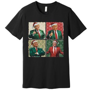 Boho Christmas Trump Happy Holidays Merry Vibes Premium T-Shirt