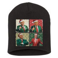 Boho Christmas Trump Happy Holidays Merry Vibes Short Acrylic Beanie