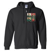 Boho Christmas Trump Happy Holidays Merry Vibes Full Zip Hoodie