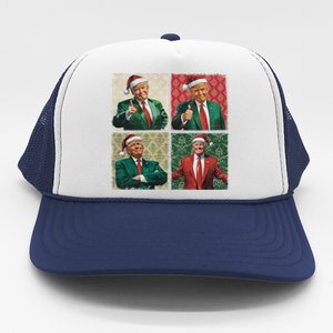 Boho Christmas Trump Happy Holidays Merry Vibes Trucker Hat