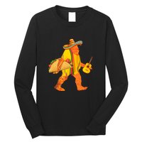 Bigfoot Carrying Taco Funny Cinco De Mayo Boys Men Sasquatch Long Sleeve Shirt