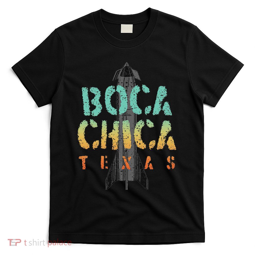 Boca Chica Texas Starship Cool Retro T-Shirt