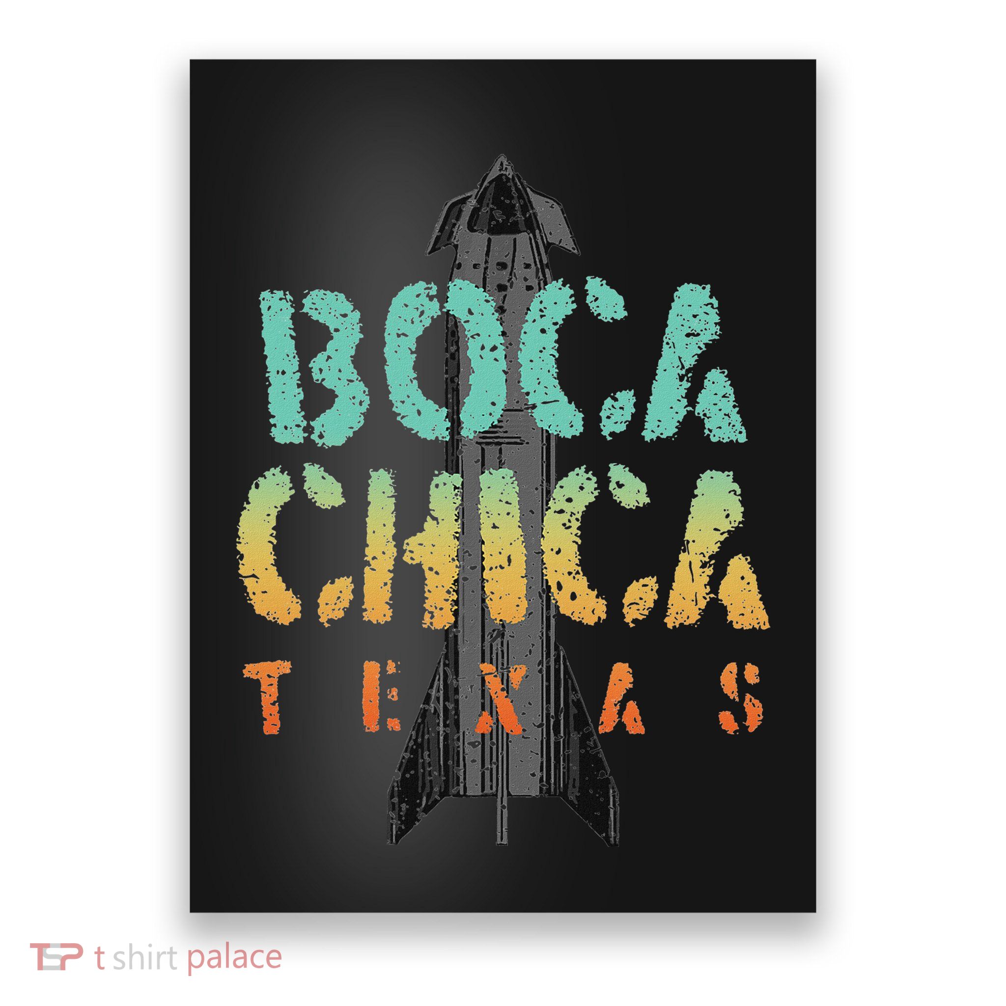 Boca Chica Texas Starship Cool Retro Poster