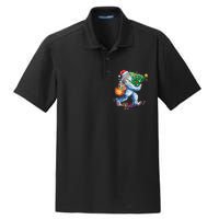 Bigfoot Christmas Tree Lights Xmas Sasquatch Lovers Dry Zone Grid Polo