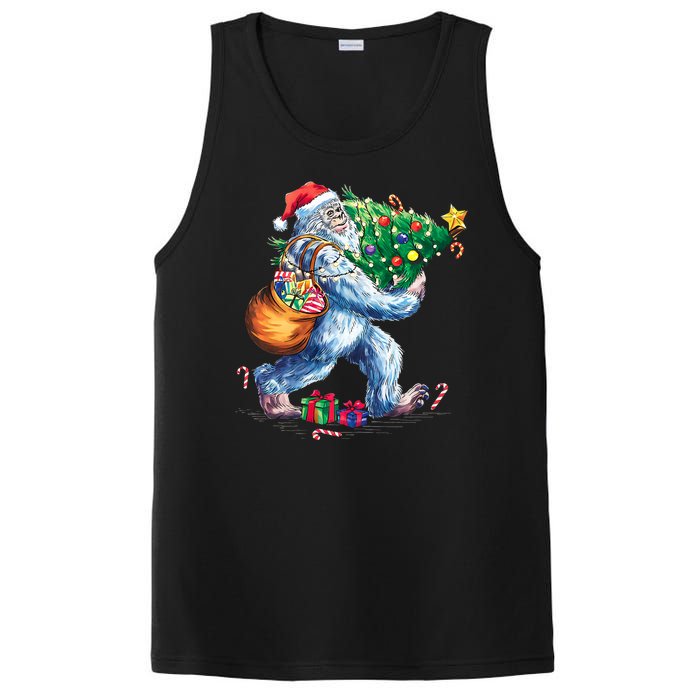 Bigfoot Christmas Tree Lights Xmas Sasquatch Lovers PosiCharge Competitor Tank