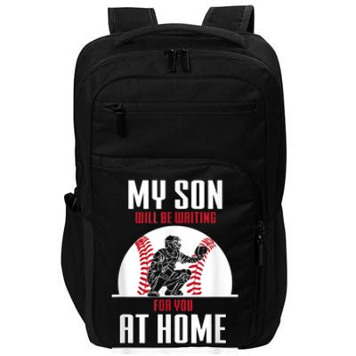 Baseball Catcher Tee Sport Team Coach Gift Impact Tech Backpack