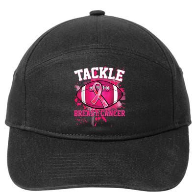 Breast Cancer Tackle Football 7-Panel Snapback Hat