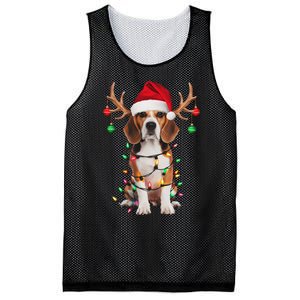 Beagle Christmas Tree Beagle Santa Hat Lover Gifts Mesh Reversible Basketball Jersey Tank