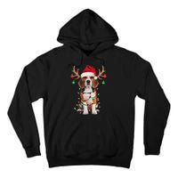 Beagle Christmas Tree Beagle Santa Hat Lover Gifts Tall Hoodie