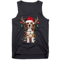 Beagle Christmas Tree Beagle Santa Hat Lover Gifts Tank Top