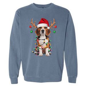 Beagle Christmas Tree Beagle Santa Hat Lover Gifts Garment-Dyed Sweatshirt