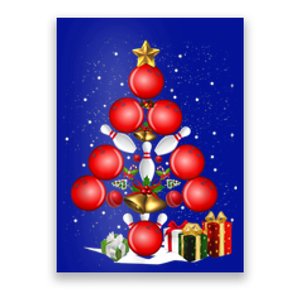 Bowling Christmas Tree Lights Gift Bowling Decorations Xmas Meaningful Gift Poster