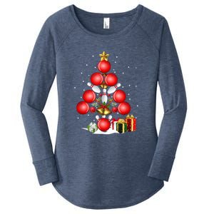 Bowling Christmas Tree Lights Gift Bowling Decorations Xmas Meaningful Gift Women's Perfect Tri Tunic Long Sleeve Shirt