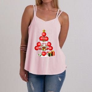 Bowling Christmas Tree Lights Gift Bowling Decorations Xmas Meaningful Gift Women's Strappy Tank