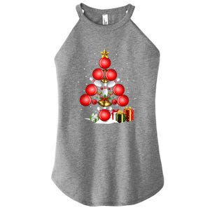 Bowling Christmas Tree Lights Gift Bowling Decorations Xmas Meaningful Gift Women's Perfect Tri Rocker Tank