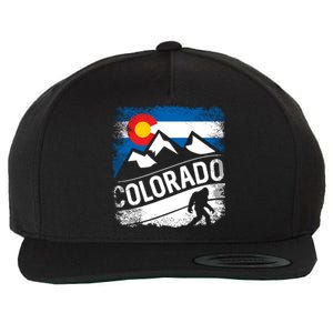 Bigfoot Colorado Trail Mountains Gift Wool Snapback Cap