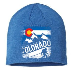 Bigfoot Colorado Trail Mountains Gift Sustainable Beanie