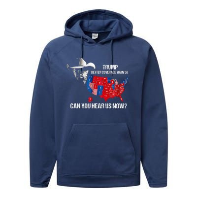 Better Coverage Than 5g Can You Hear Us Now Performance Fleece Hoodie