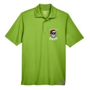 Bruh Christmas Teens Xmas Merry Christmas Santa Men's Origin Performance Pique Polo