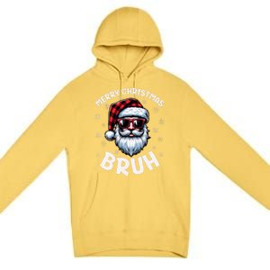 Bruh Christmas Teens Xmas Merry Christmas Santa Premium Pullover Hoodie