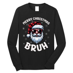 Bruh Christmas Teens Xmas Merry Christmas Santa Long Sleeve Shirt