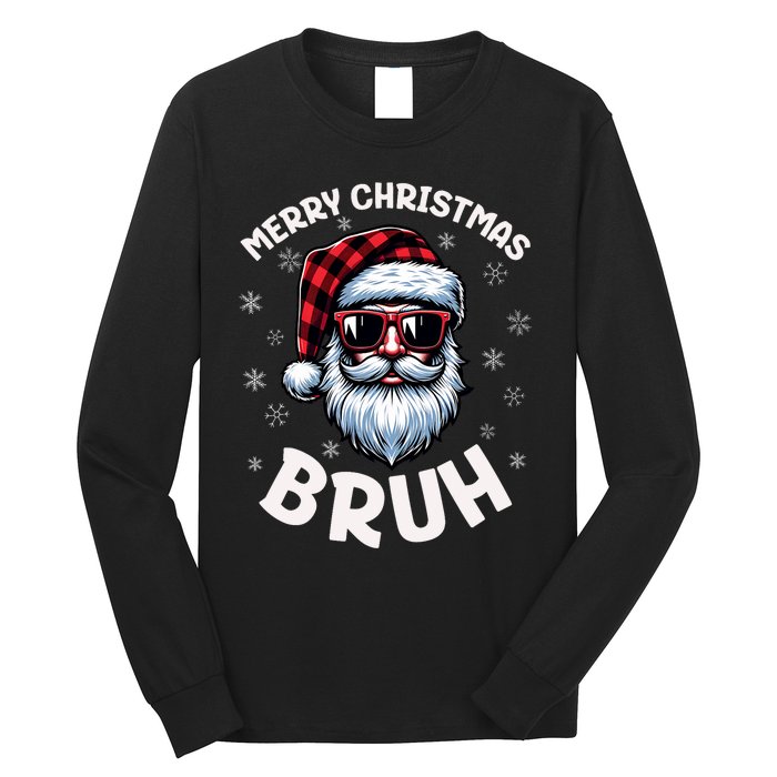 Bruh Christmas Teens Xmas Merry Christmas Santa Long Sleeve Shirt