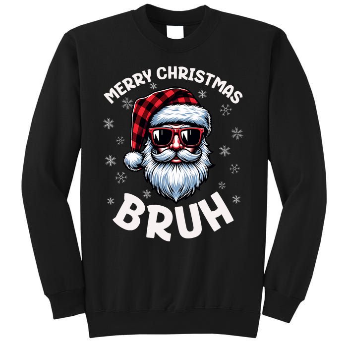 Bruh Christmas Teens Xmas Merry Christmas Santa Sweatshirt