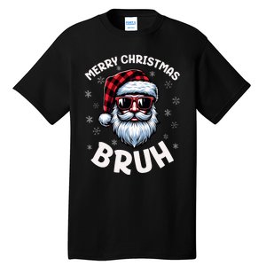 Bruh Christmas Teens Xmas Merry Christmas Santa Tall T-Shirt