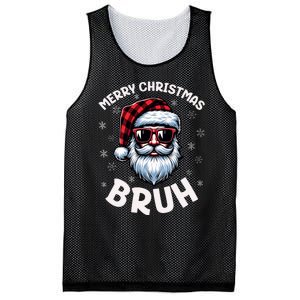 Bruh Christmas Teens Xmas Merry Christmas Santa Mesh Reversible Basketball Jersey Tank