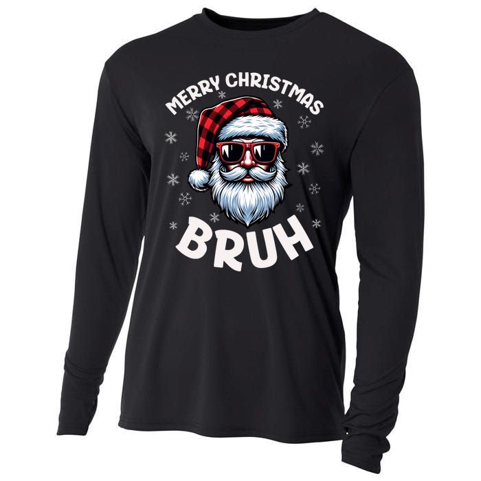 Bruh Christmas Teens Xmas Merry Christmas Santa Cooling Performance Long Sleeve Crew