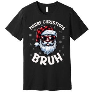 Bruh Christmas Teens Xmas Merry Christmas Santa Premium T-Shirt