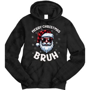 Bruh Christmas Teens Xmas Merry Christmas Santa Tie Dye Hoodie