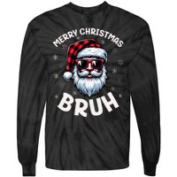 Bruh Christmas Teens Xmas Merry Christmas Santa Tie-Dye Long Sleeve Shirt