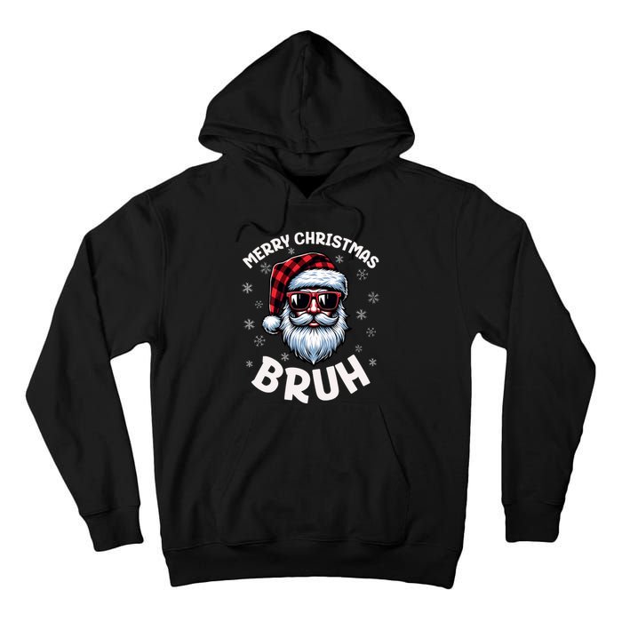 Bruh Christmas Teens Xmas Merry Christmas Santa Tall Hoodie