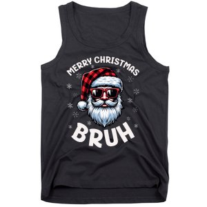 Bruh Christmas Teens Xmas Merry Christmas Santa Tank Top