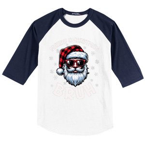 Bruh Christmas Teens Xmas Merry Christmas Santa Baseball Sleeve Shirt