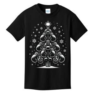 Boxing Christmas Tree For Sports Lovers Player Gift Kids T-Shirt